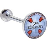 ORANGE COUNTY CHOPPERS Cross Logo Barbell Tongue Ring 419ZX4F6VSL. SL160 ORANGE COUNTY CHOPPERS Cross Logo Barbell Tongue Ring