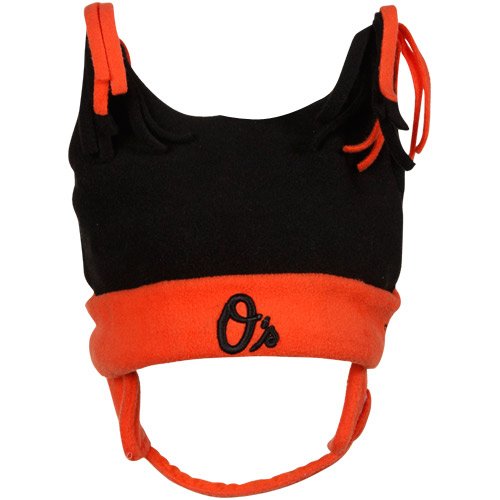 New Era Baltimore Orioles Infant Black-Orange Double Bunny Cuffed Fleece Beanie