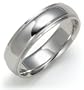 Platinum 6mm Beaded Comfort Fit Band