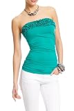 2b Ruched Ruffled Tier Tube Top - VIVID GREEN (L) 2b Ruched Ruffled Tier Tube Top - VIVID GREEN (L)