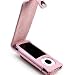 Pink Flip faux Leather Pouch Cover Case FOR APPLE IPOD NANO 5 5G + Attached hard leather belt clip [WCH68].