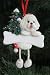 Bichon Frise Dog Dangling/Wobbly Leg Christmas Ornament