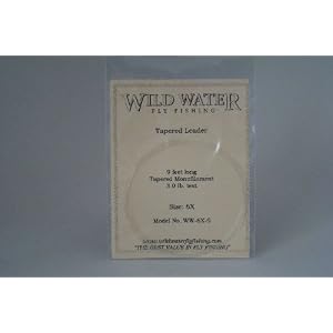 Wild Water Fly Fishing Tapered Leader-6X