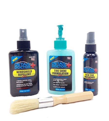 Car detailing kit: car air freshener, tire shine gel, windshield …