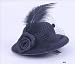 Aokeshen 1pc Mini Fascinator Fashion Black Rose Hair Clip Hairpin Barrette Top Homburg Hat Cap Acces