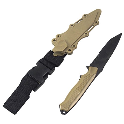 Toonol tactical rubber trainer knife combat bayonet wit…