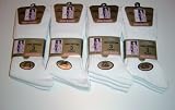 12 PAIRS MENS 100% COTTON NON - ELASTIC WHITE SOCKS - DIABETIC SOCKS