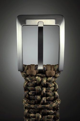 RattlerStrap Paracord Survival Belt (Camo, Medium (36-38))