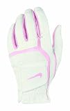 Nike Golf Women's Dura Feel III Left Hand Regular Glove (White/Prism Pink, Large)
