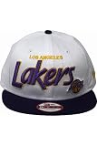 New Era Team Script White LA Lakers Snapback Hat White. Size: