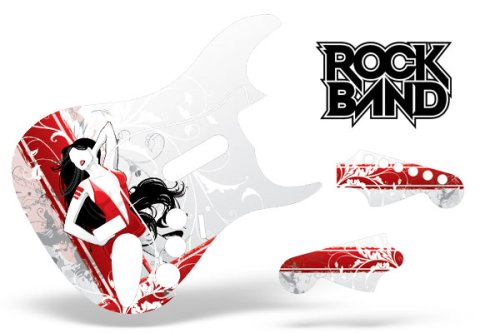 Rock Band Guitar Skin, Fits Xbox 360 / PS3 (Stratocaster Guitar) Hoochie Rock Band Guitar Skin, Fits Xbox 360 / PS3 (Stratocaster Guitar) Hoochie