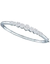 2.00CTW-DIA FLOWER BANGLE