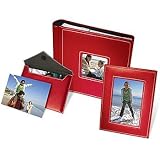 Kodak Photo Sharing Set, With Album, Frame & Photo Pouch, Red, Holds 200 4 X 6 Photos, 2 Per Page.