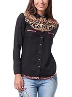 Peace & Love Camisa Mujer (Negro)