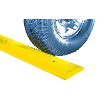SloMo SB4D-Y Recycled Plastic Deluxe 4' Speed Bump without Hardware, Yellow, 48" Length, 12" Width, 2.25" Height