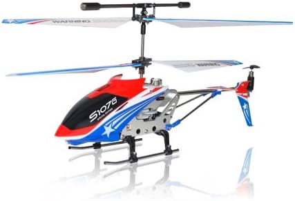 A Set of 2 Brand New Mini Metal Gyro RC Helicopters (1) Genuine Syma S107G American Flag Colors Theme and (1) Double Horse Red Color 9098 with 2 AC Chargers