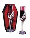 Skeleton Hand Glass Flute in Coffin Box Halloween Party Favor (B86)
