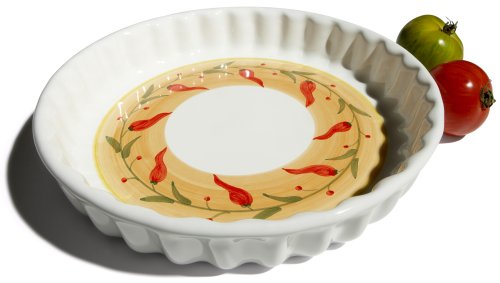 Caleca Chili Peppers Quiche Baking Dish