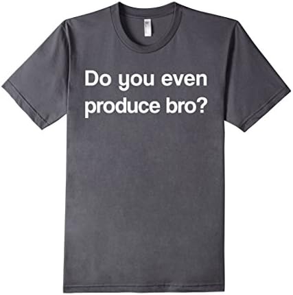 Do you even produce bro? Large letter DJ Producer T-Shirt - Male Small - Asphalt