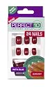 Perfect 10 Pre-Polished Artificial Nails - Burgundy
