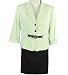 Tahari Petite Jimmie Skirt Suit Eco Green/Black 16