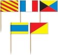 Beistle 60093 50-Pack Nautical Flag Picks, 2-1/2-Inch