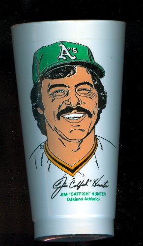 1972 Jim Catfish Hunter Oakland Athletics 7 Eleven Baseball Cup