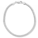 Sterling Silver Mesh Chain Bracelet, 7"