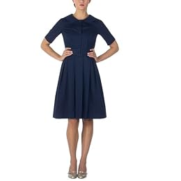 Isaac Mizrahi for Target® Pleated Shirtwaist Dress - Navy