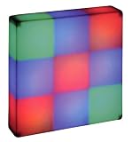 Heitech LED Lichttafel 20 cm, designsch&ouml;nes Panel mit RGB-Farbwechsel Klang-Sensor