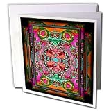 mimulux Psychedellic Art - MANDALA 1 mandala india buddhism hinduism psychedellic meditation NewAge fractal multicoloured - Greeting Cards-6 Greeting Cards with envelopes