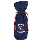 Virginia Cavaliers Navy Blue Velvet Wine Bottle Bag