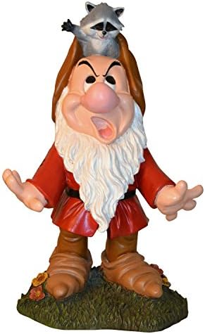 Woods International 4045 Grumpy with Raccoon Statue, 18.125-Inch by 12-1/4-Inch by 9.875-Inch