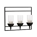 Elements Rustic Metal Triple Pillar Sconce