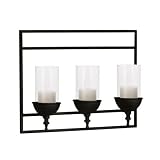 Elements Rustic Metal Triple Pillar Sconce