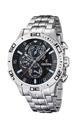 Festina Chronograph Herren-Armbanduhr Schwarz Hellblau F16565/5 Preisvergleich