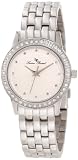 Lucien Piccard Womens 11696-22S Monte Velan White Textured Dial Stainless Steel Watch