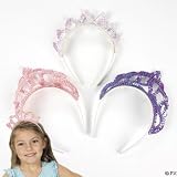 Pastel Sequin Princess Tiara Headband Select Color: purple