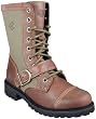 Harley Davidson Womens Kara Canvas Lace Up Brown Boots