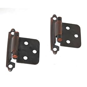 Oil Rubbed Bronze Self Closing Cabinet Hinges lot of 10 Pairs