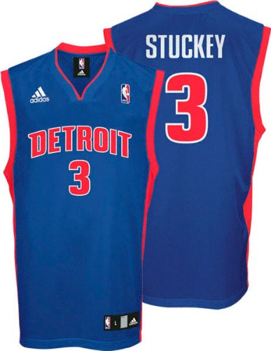 Rodney Stuckey Detroit Pistons Blue Youth Replica adidas NBA Jersey