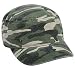 Camo Military Style Cotton Twill Hat - Pre-Curved, Short Visor.