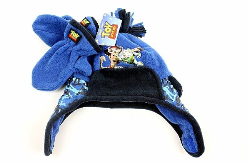 Disney Toy-Story Toddler Blue Winter Scandinavian Hat Gloves Set 2T