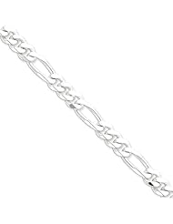 .925 Sterling Silver 9.0mm Figaro Link Chain