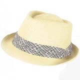 New Diamond Crown Stingy Brim Fedora Trilby Hat Natural - Large / Extra Large