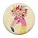 Pretty Pink Flamingo Flowers Pinback Button Pin Badge - 2.25