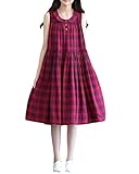 (シュガーポート） SUGAR PORT レディース マタニティ 森ガール 襟付き チェックワンピース SL092 (Mサイズ)