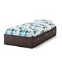 South Shore Furniture, Cakao Collection, Twin Mates Bed 39", Chocolate