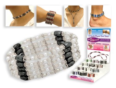 Click here to buy Ab Crystal w  Pearl Bella Diverso Magnetic Hematite 33 Beaded Strand! Anklet, Necklace, Bracelet +....