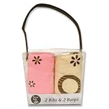 Trend Lab Bib and Burp Set, Sweet Safari Pink, 2... by Trend Lab